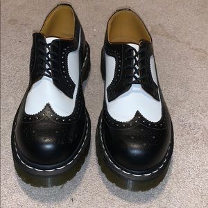 Dr. Martens Black and White Brogues - like new!!